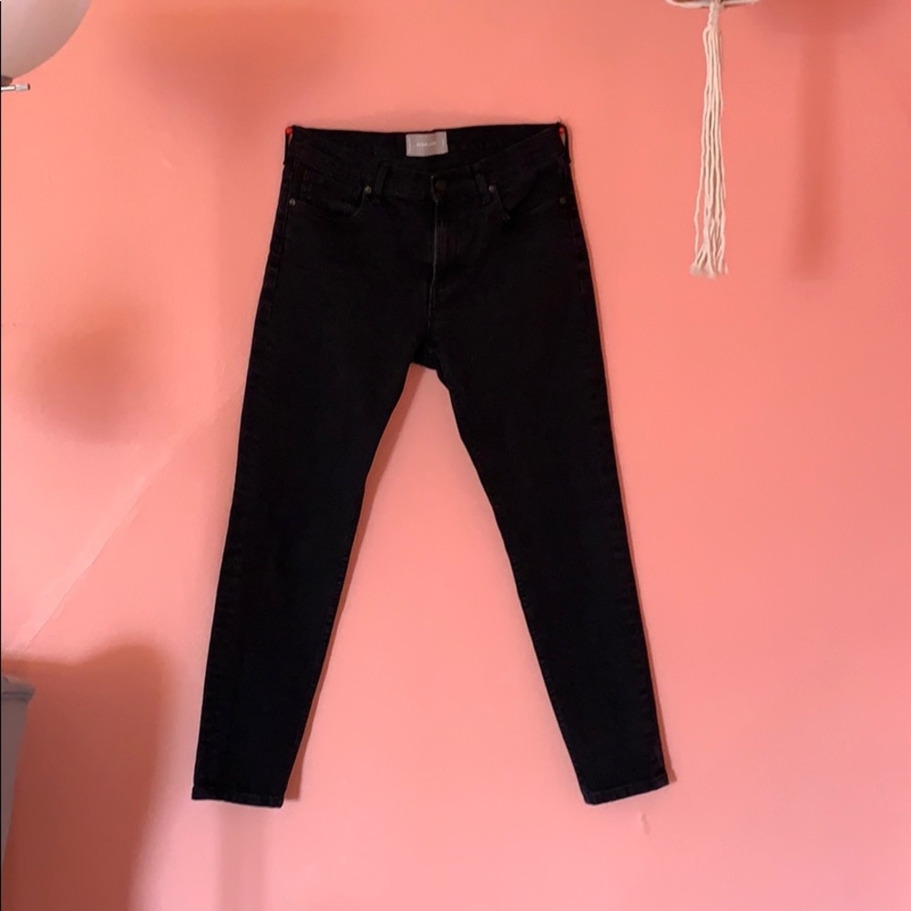Everlane washed black skinny jeans
